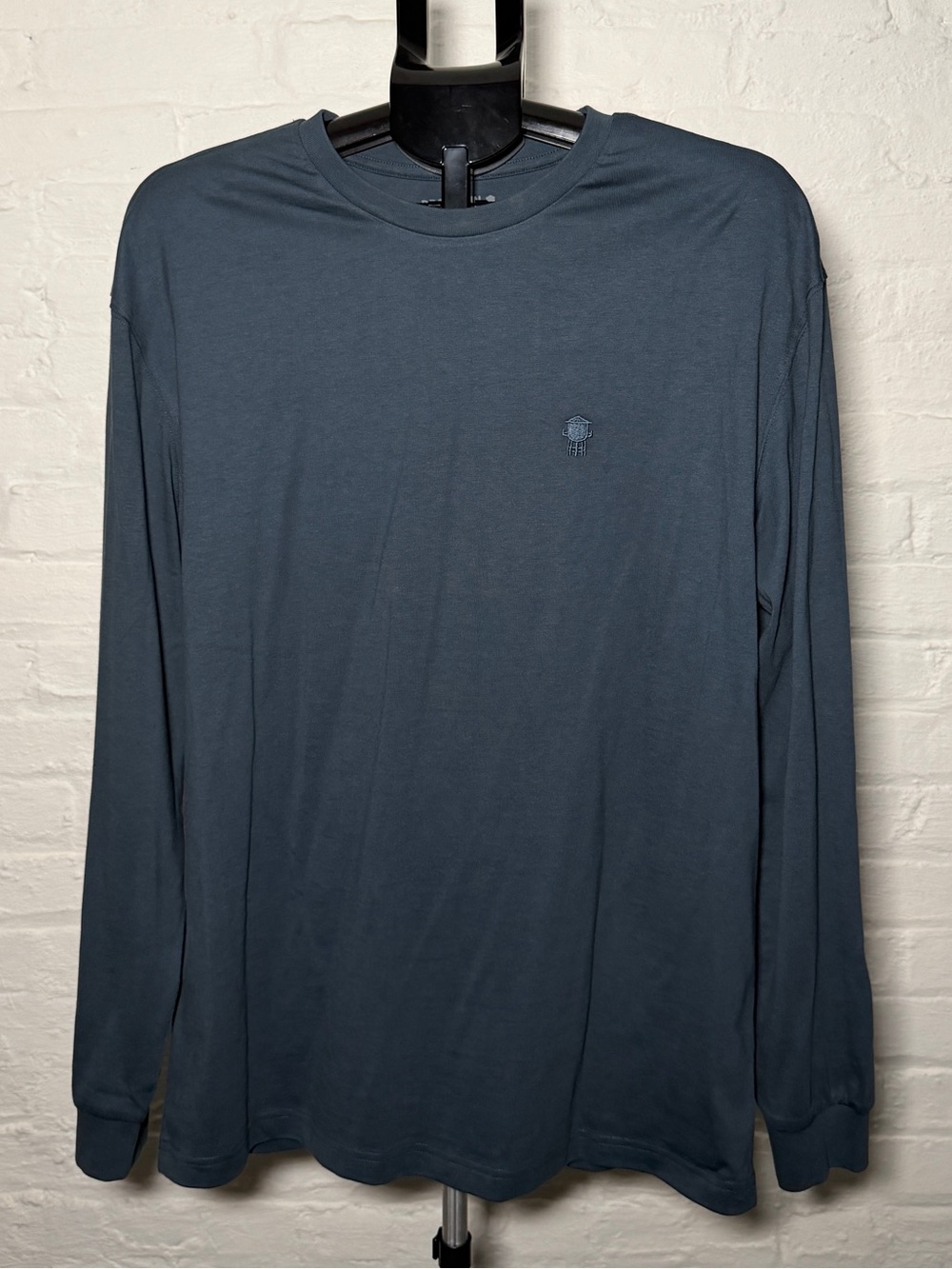 Brooklyn Industries Men's Long-Sleeve Crew Neck Shirt - Slate Blue